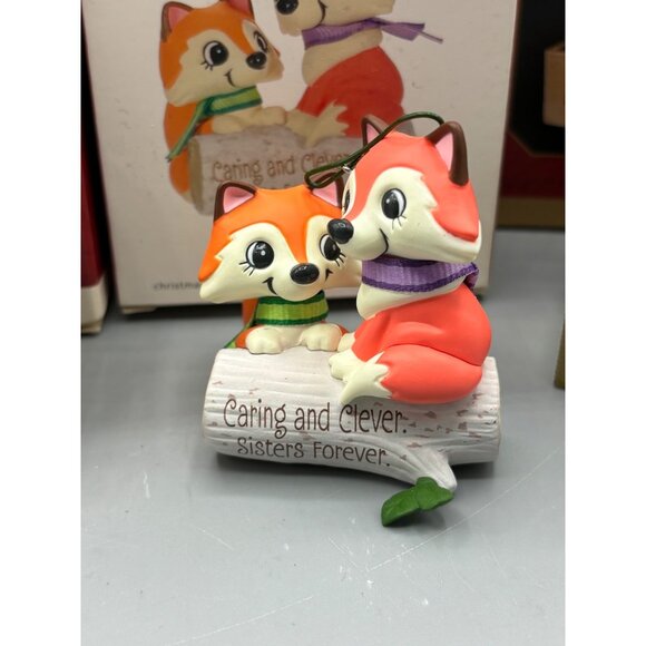 4 Pc Hallmark Keepsake Christmas Ornaments Collection Sisters Theme - Picture 4 of 7